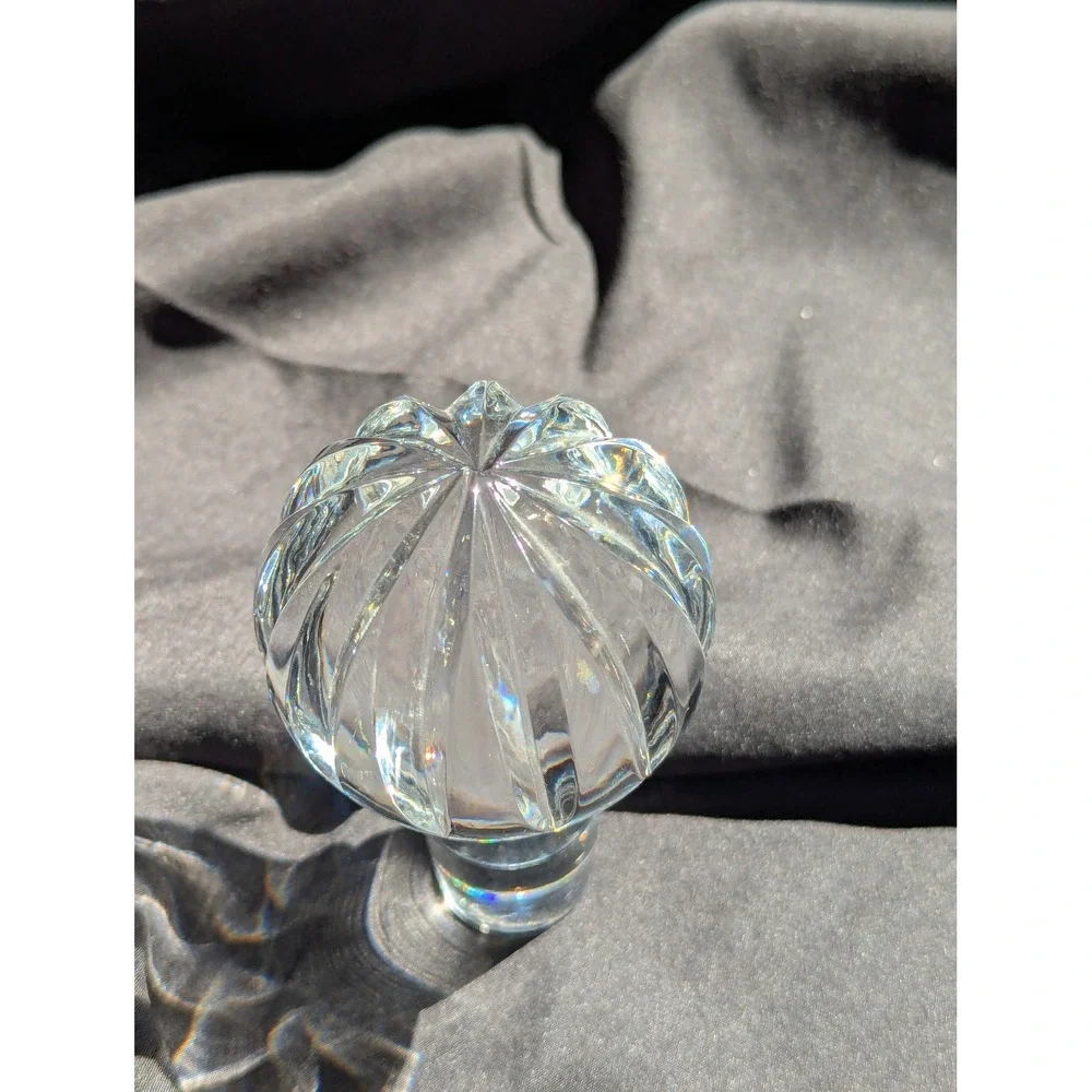 Vintage Crystal Decanter Stopper Clear Glass Replacement 3.5 Inch 17mm Base